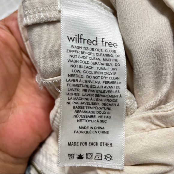 Aritzia Wilfred Modern Cargo wide leg pants Beige carpenter High Rise utility - Picture 11 of 13